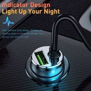 Automobilinis įkroviklis Essager Bee pilkas 20W (1xUSB) + integruotas Type-C laidas