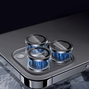Tel Protect 3D Lens juodi grūdinti apsauginiai stiklai Apple iPhone 18 Pro / 18 Pro Max kameros lęšiams (3 vnt.)