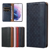 Magnetinis dėklas telefonui Samsung Galaxy S22+ (S22 Plus) su dirželiu, pinigine ir mažu pakabuku - mėlynas