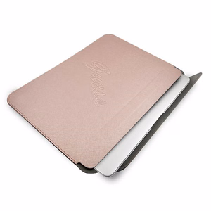Guess Saffiano Script viršelis 13" nešiojamam kompiuteriui - rožinis