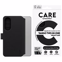 CARE by PanzerGlass Feature Tango 2in1 piniginė Qi dėklas Samsung Galaxy S25 Edge - juodas