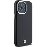 BMW Signature Wrapped Metal Magnetinis dėklas telefonui iPhone 15 Pro Max - juodas