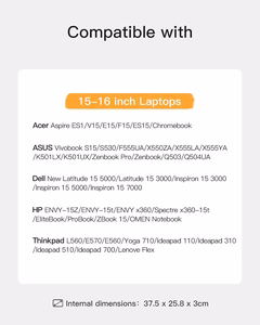 Inateck LB01005-15 dėklas 15" nešiojamajam kompiuteriui, juodas