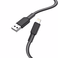 Kabelis USB A į Lightning Hoco 2,4A 1 m X69 juodas baltas
