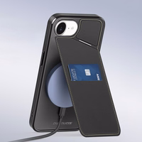 DUX DUCIS dėklas telefonui RAFI II MAG su stovu suderinamas su MagSafe IPHONE 16e juodas