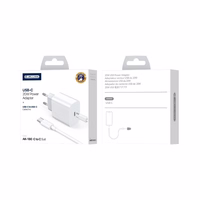 Įkroviklis Jellico AK180 20W USB-C + USB-C to USB-C cable 1.0m baltas