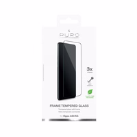 PURO Frame Tempered Glass - Oppo A94 5G Tempered Glass apsauginis Glass (juodas Frame)