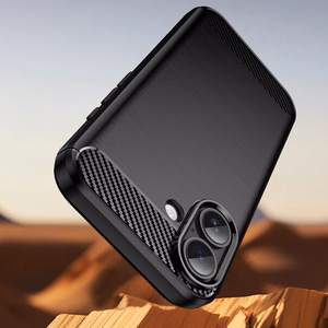 Carbon dėklas telefonui iPhone 17 - juodas