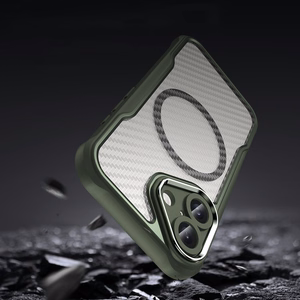 Leading Series Magnetinis silikoninis dėklas telefonui iPhone 16 Plus - žalia