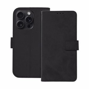 TENDER knygos dėklas telefonui IPHONE 15 Pro juodas