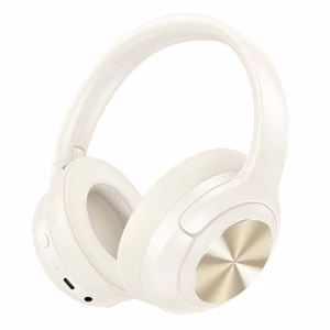 HOCO belaidės ausinės bluetooth ANC W54 pieniškai baltos