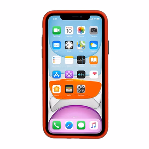 Vennus Color Button Bumper dėklas telefonui Samsung Galaxy A20S raudonas