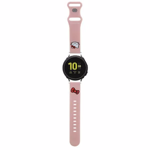 Hello Kitty силиконовый ремешок Kitty Head универсальный 22мм - розовый