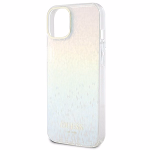 Guess IML Faceted Mirror Disco Iridescent dėklas telefonui iPhone 15 - įvairiaspalvė
