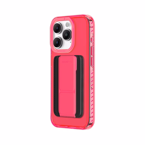 Amazing Thing Titan Pro Neon Mag piniginės dėklas 10FT IP156.7PTWPN Iphone 15 Pro Max rožinė su stovu