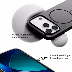 Rock Armor Matte Magnetinė serijos dėklas telefonui Iphone 17 juodas