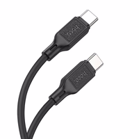 Kabelis USB-C į USB-C Hoco 3A 60W 1 m X90 juodas