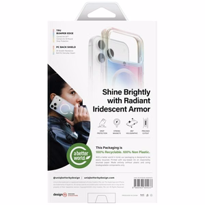 Uniq Iridescia Magclick Dėklas telefonui su įkrovimu iPhone 17 Pro - daugiaspalvis