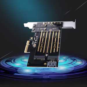 Orico PDM2 PCIe išplėtimo plokštė 3.0 ×4, skirta M.2 NVMe ir SATA diskams – juoda