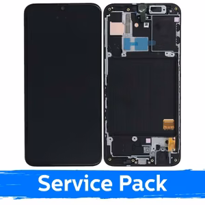 Ekranas skirtas Samsung A405 2019 A40 juodas su rėmeliu (Service Pack)