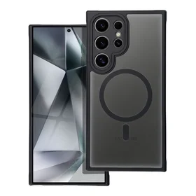 FULL MATTE MAG COVER dėklas telefonui, suderinamas su MagSafe, skirtas SAMSUNG S24 Ultra juodas