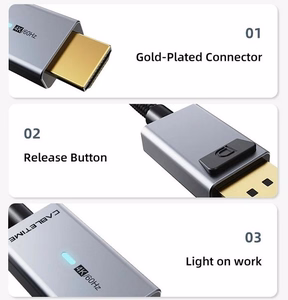 Premium kabelis DisplayPort - HDMI, 4K/30Hz, 1m