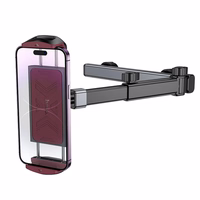 HOCO teleskopinis automobilio laikiklis galvos atlošui (4,5" - 13") H69 juodas ir raudonas