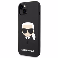 Karl Lagerfeld Silikoninis Karl's Head Magnetinis dėklas telefonui iPhone 14 Plus - juodas