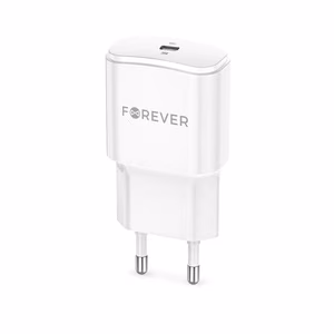 "Forever TC-01-20C PD QC įkroviklis 1x USB-C 20W, baltas