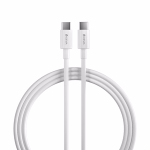 Devia wall įkroviklis Extreme PD GaN 65W 2x USB-C 1x USB baltas + laidas USB-C - USB-C laptop įkroviklis