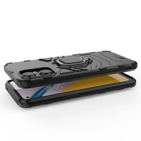 Ring Armor tvirtas hibridinis dėklas su magnetiniu laikikliu OnePlus Nord N20 5G Juodas