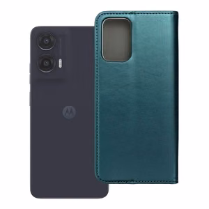 SMART MAGNETO knygos tipo dėklas telefonui MOTOROLA G35 5G tamsiai žalias