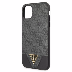 Guess 4G Triangle Collection dėklas telefonui iPhone 11 6.1" / Xr - Pilkas