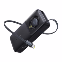 Išorinė baterija Baseus OS Free2Pull 10000mAh 30W + laidas (juoda)