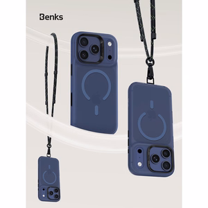 Benks Magnetic Lucid Armor dėklas (C070) iPhone 17 Pro Max mėlynas (Camera Control mygtukas)