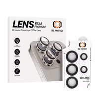 Apsauginis grūdintas stiklas Tel Protect 3D Lens on camera for Samsung Galaxy S26 Ultra black (lęšis 5 vnt.)