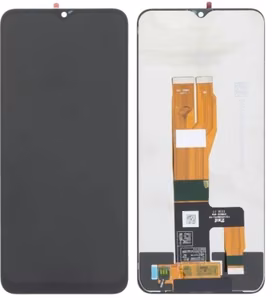 Ekranas Realme C33/C30/Narzo 50i Prime 4G (2022) su lietimui jautriu stikliuku Black ORG