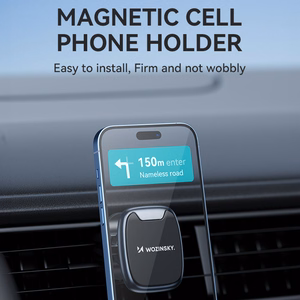Wozinsky WUMTK magnetinis telefono laikiklis automobilio oro angai - juodas