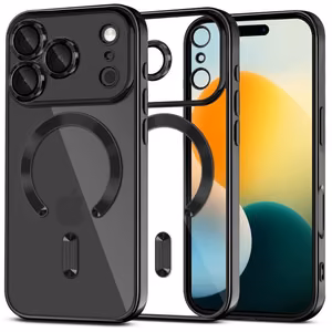 Tech-Protect MagFlex Magnetinis dėklas telefonui iPhone 17 Pro Max - skaidrus juodas