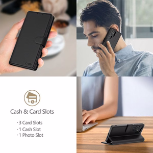 Tech-Protect Dėklas su pinigine Nothing Phone 3A - matinis juodas