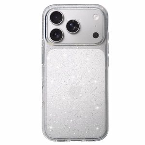 Dėklas telefonui Crystal Glitter Iphone 17 Pro sidabrinis