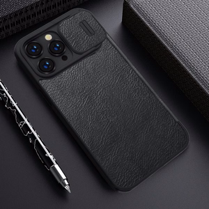 Dėklas Nillkin Qin Pro Leather Apple iPhone 14 Pro Max rudas