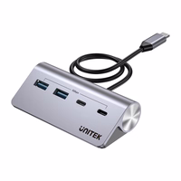 UNITEK ALUMINIUM USB-C HUB 2X USB-A 2X USB-C 5GBPS