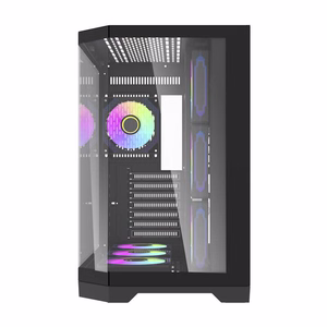 Darflash FT418 PRO kompiuterio korpusas + 7 aRGB ventiliatoriai (juodas)