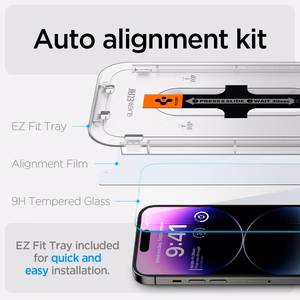 Spigen Glas.tR EZ Fit Apsauginis stiklas iPhone 14 Pro Max - 2 vnt.