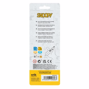 Snoopy Lazy Days automatinis 10 spalvų tušinukas su 3D figūrėle