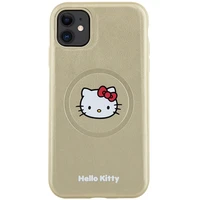 Hello Kitty odinis Kitty Head magnetinis dėklas telefonui iPhone 11 / Xr - auksinis