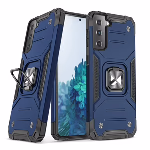 Wozinsky Ring Armor прочный гибридный чехол + магнитный держатель для Samsung Galaxy S22 синий