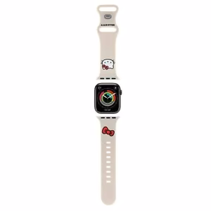 Hello Kitty silikoninis Kitty Head dirželis Apple Watch 38/40/41mm - smėlio spalvos