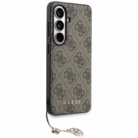 Guess dėklas 4G Classic Logo Charm MagSafe for Samsung Galaxy S26 rudas